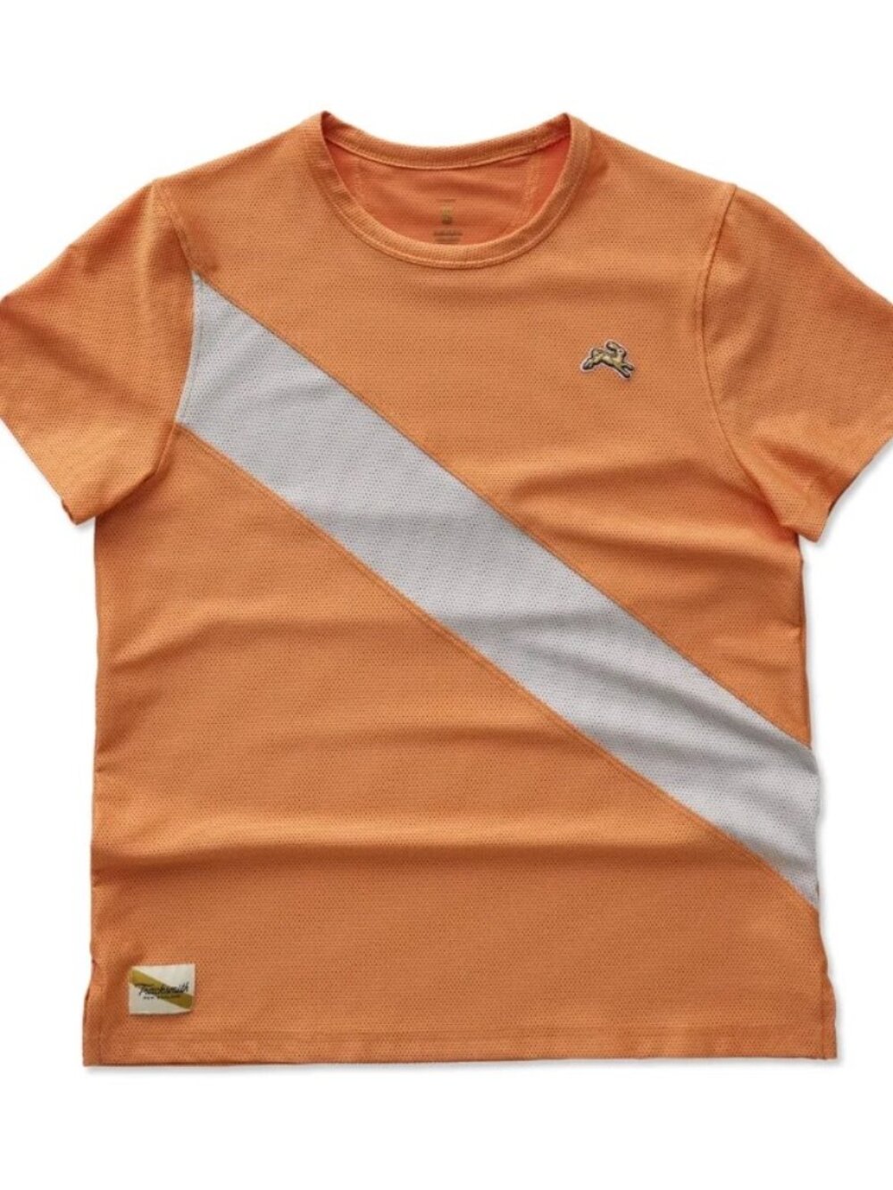 NEW Tracksmith Women's Van Cortlandt Tee Coral Gold High Rise Size S NWT